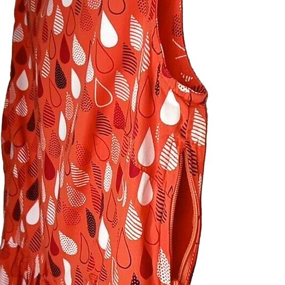 CIRCUS Retro Fit & Flare Raindrop Print Sleeveless Dress - UK 12 / US 8 - Picture 4 of 7
